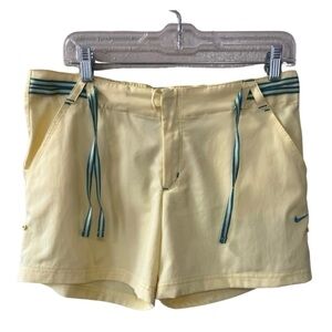 NIKE Yellow & Light Blue Shorts Size M Women NWOT